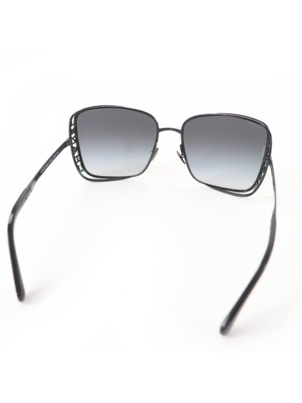 Chanel Logo Square Sunglasses Eyewear Black with Case - Picture 5 of 11